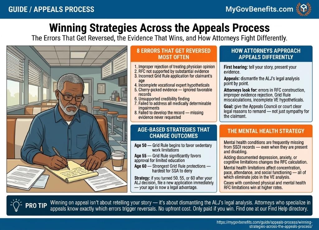 SSDI benefits overview 2026: $1,630 average payment, 5-month waiting period, Medicare after 24 months, work credits required